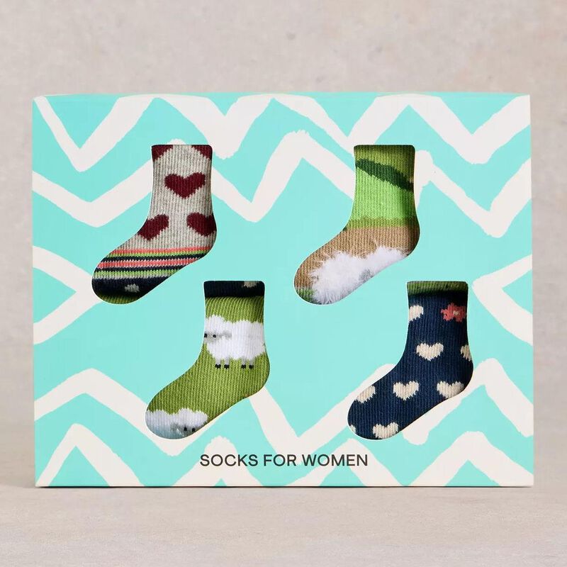 White Stuff Counting Sheep Ankle Socks - 4 Pack image number 1